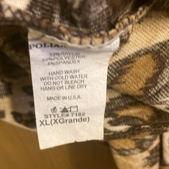 Animal Print long sleeved dress with attached matching sleeveless over vest - Picture 5 of 5